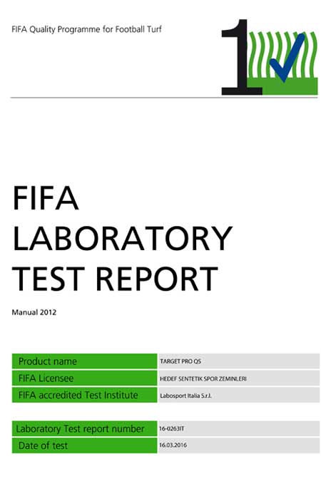 Suni Çim Kalite Belgelerimiz